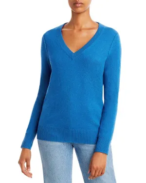 AQUA Cashmere V-Neck Cashmere Sweater