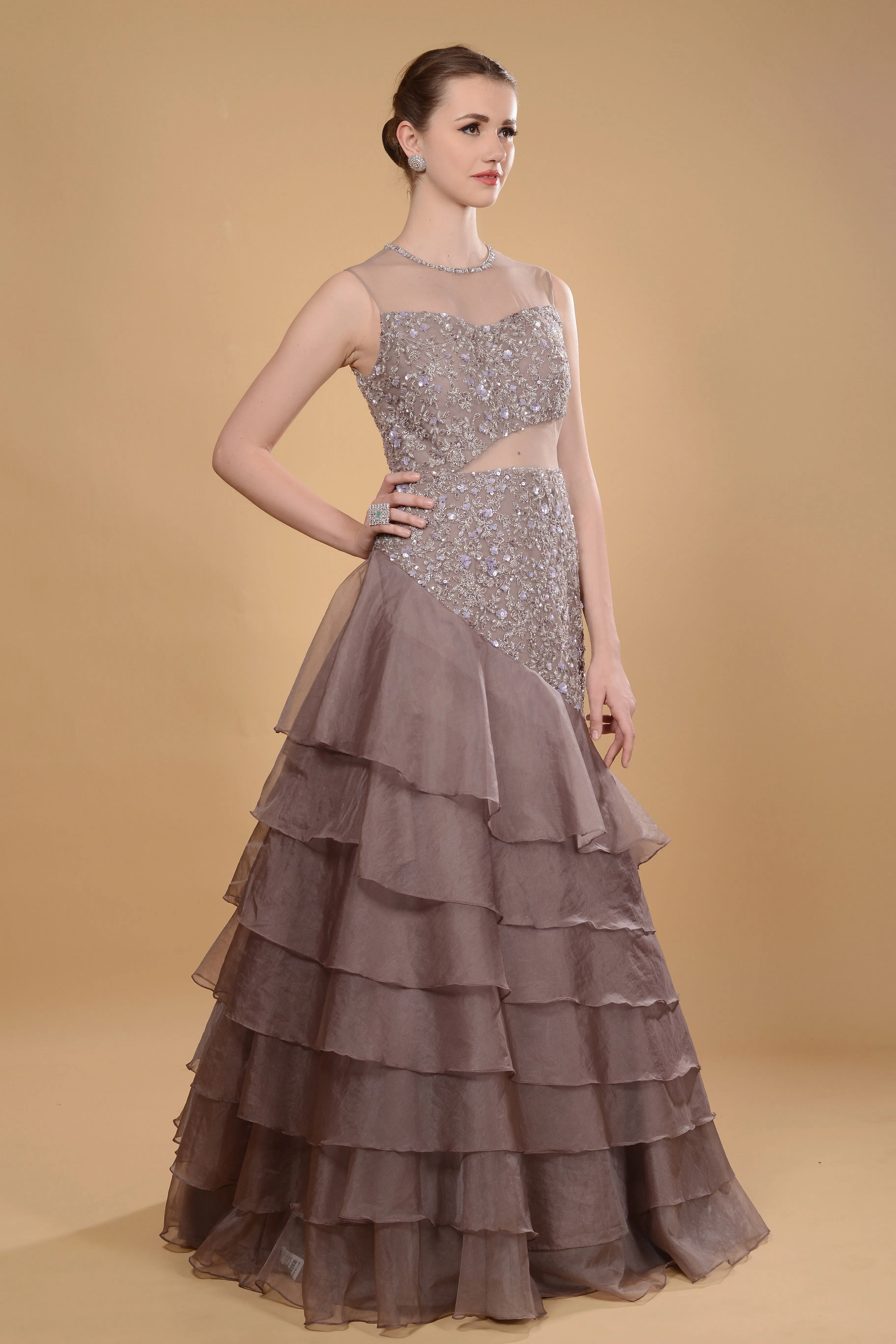 Ash Grayish Gown.