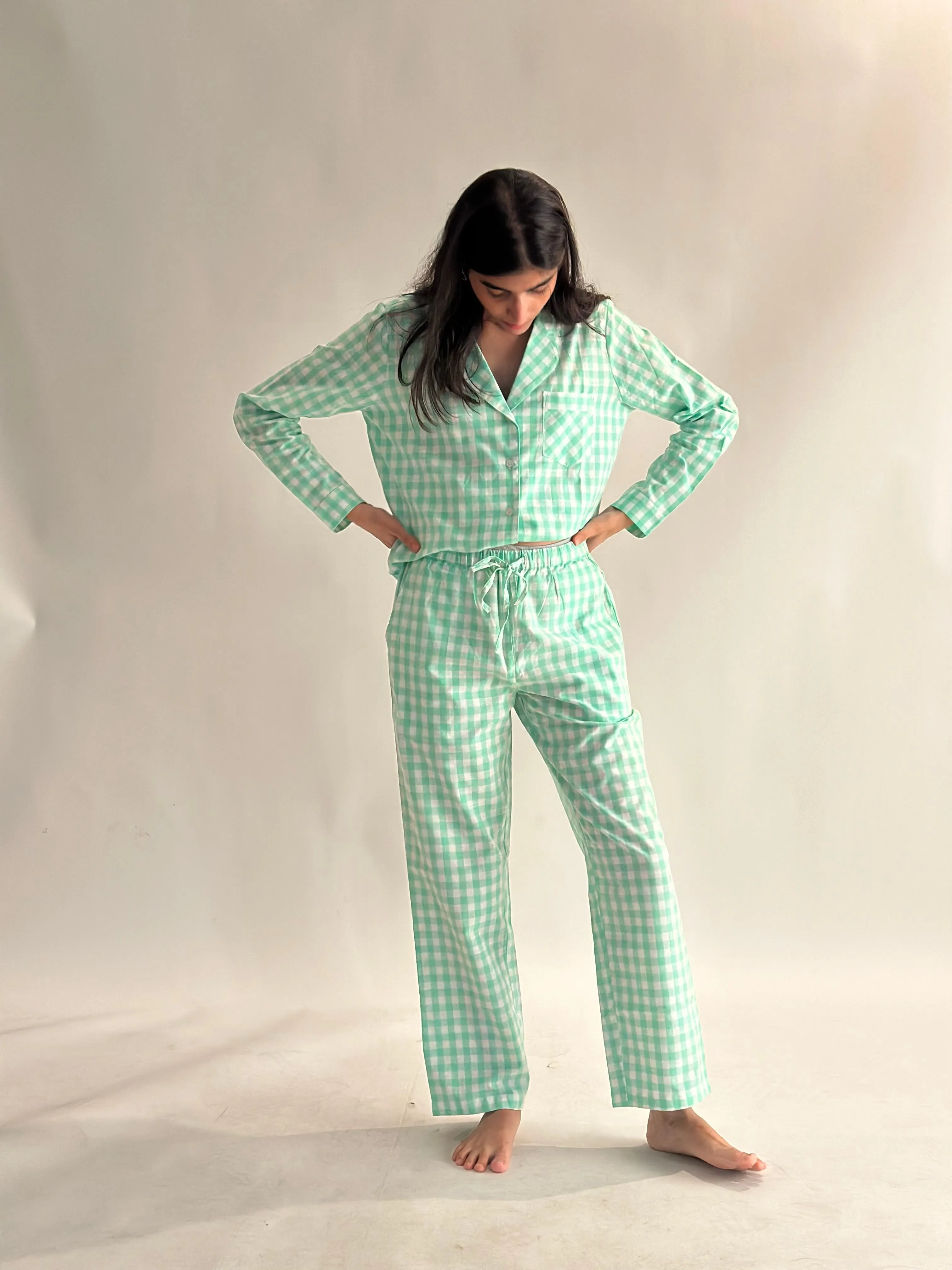 Bella Sleep Set Neon Checks (Bottom)