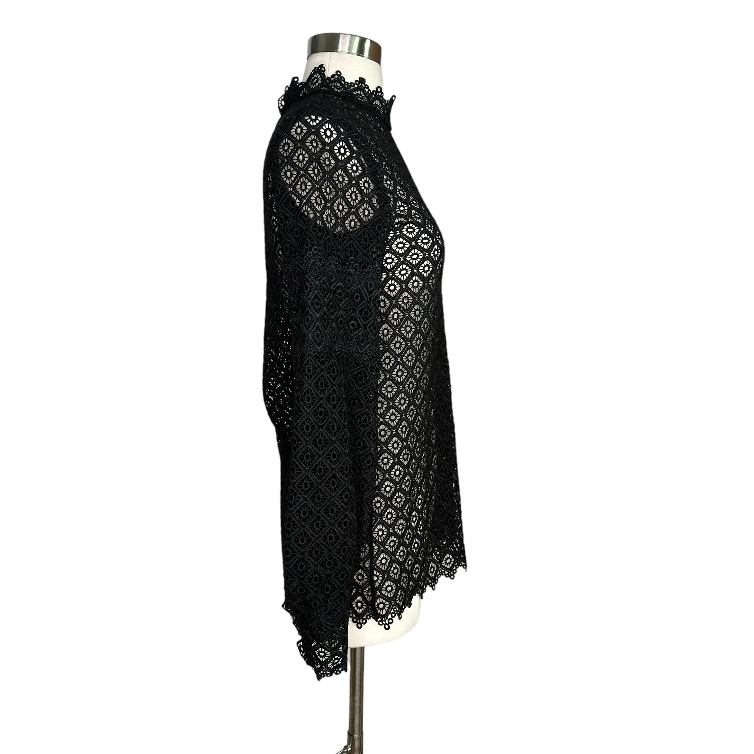Black Lace Blouse - XS
