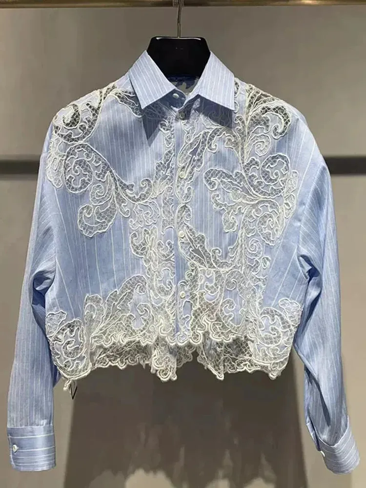 Blue Collar Lace Shirt