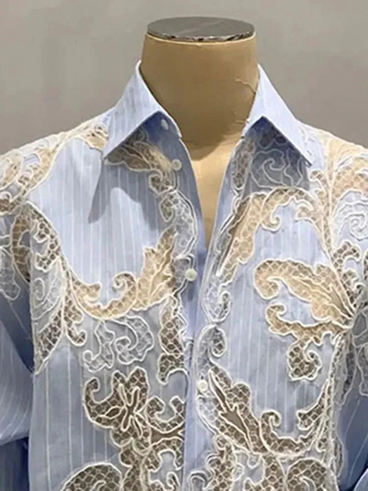Blue Collar Lace Shirt