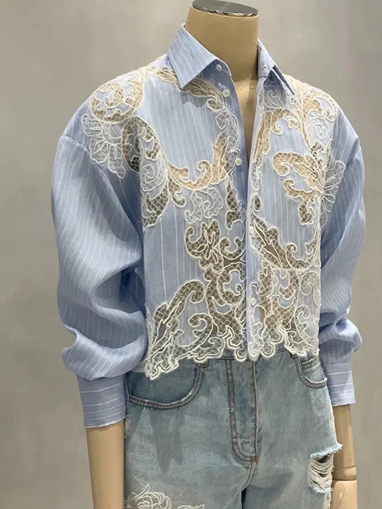 Blue Collar Lace Shirt