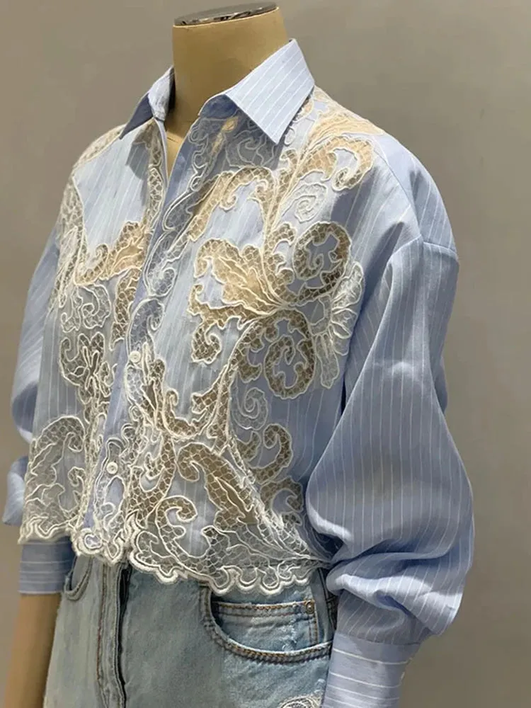 Blue Collar Lace Shirt