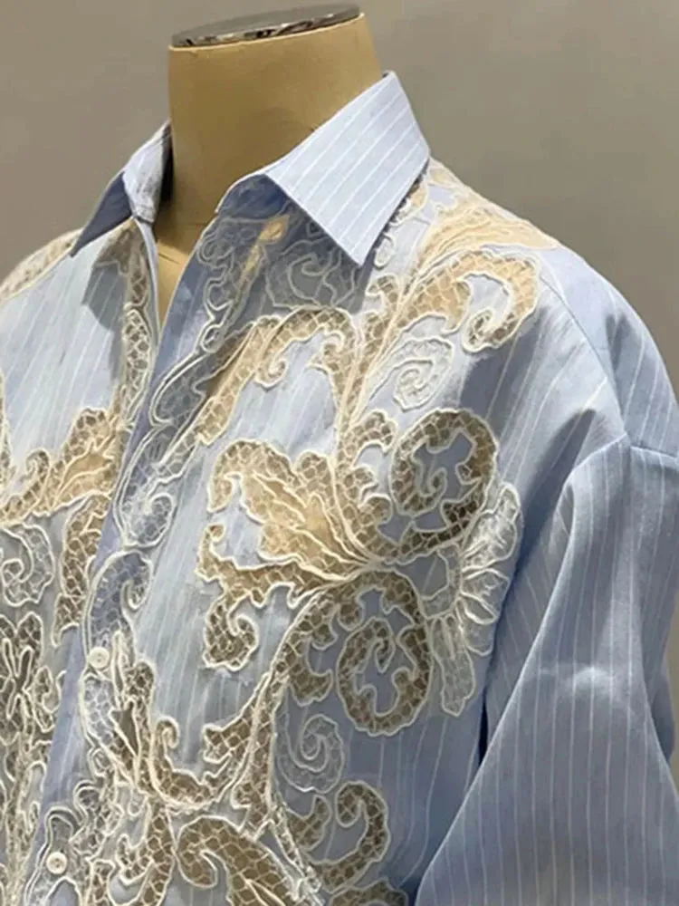 Blue Collar Lace Shirt