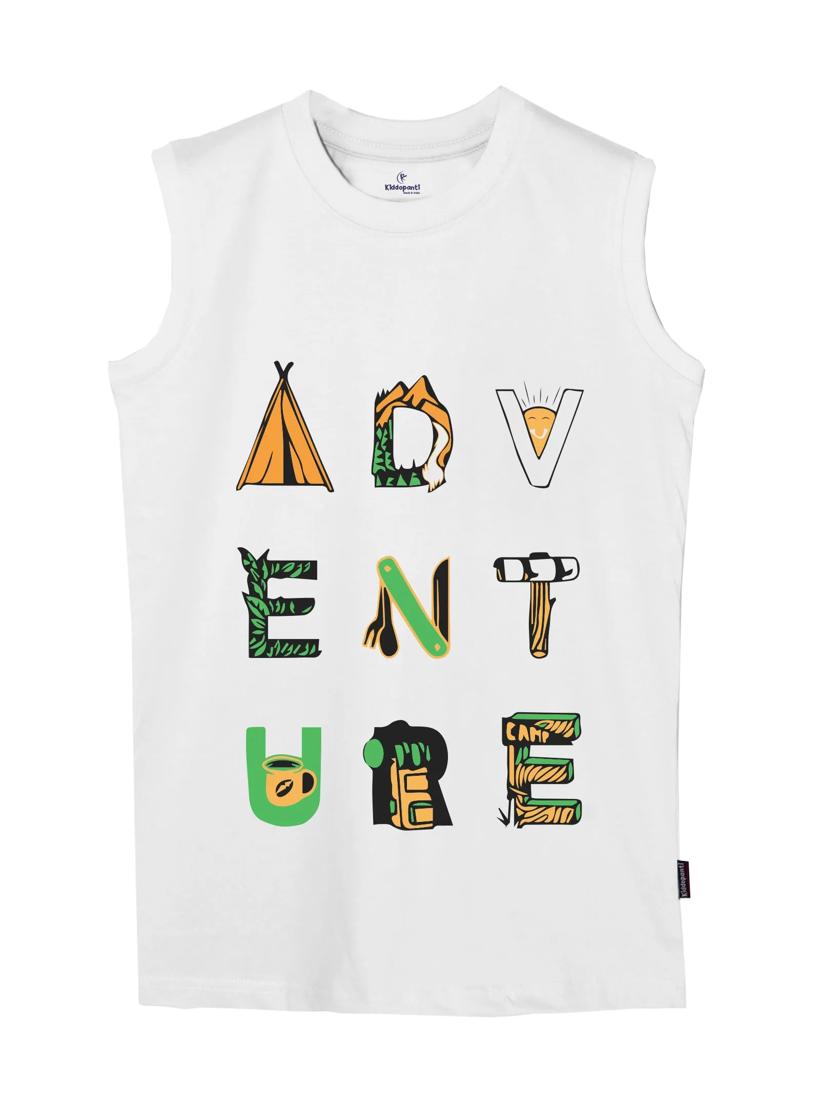 Boys Printed Sleeveless Tee & Knit Knee length Basic Short Set