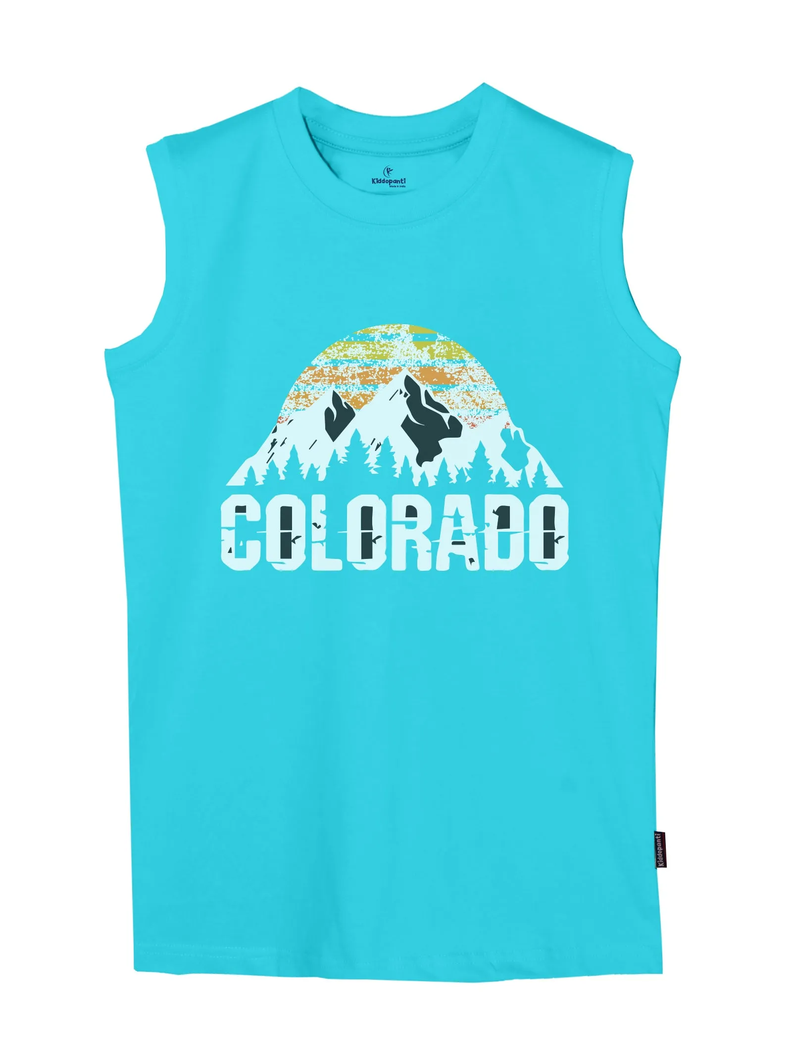 Boys Printed Sleeveless Tee & Knit Knee length Basic Short Set