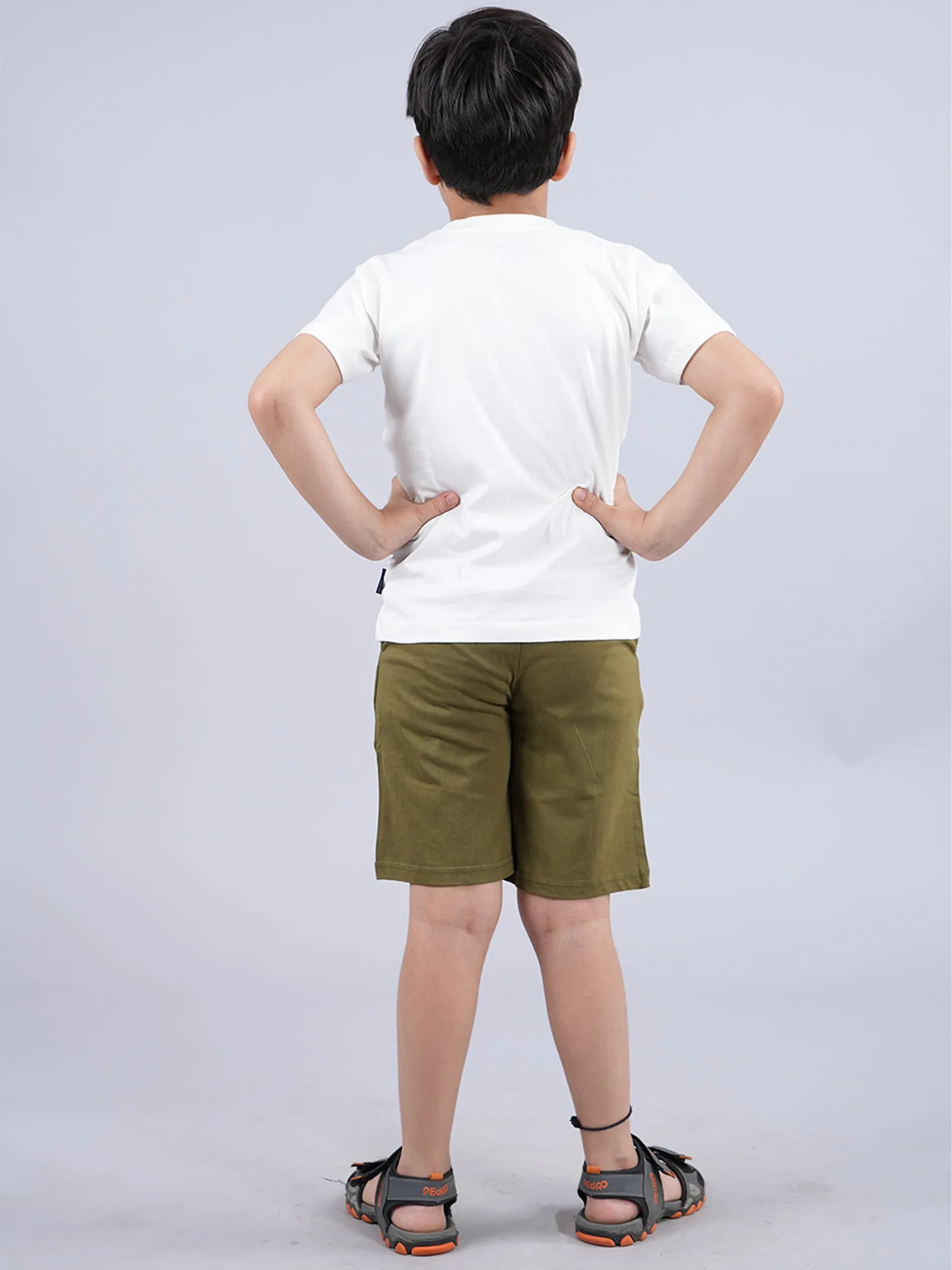 Boys Printed Tee & Knit Shorts Set