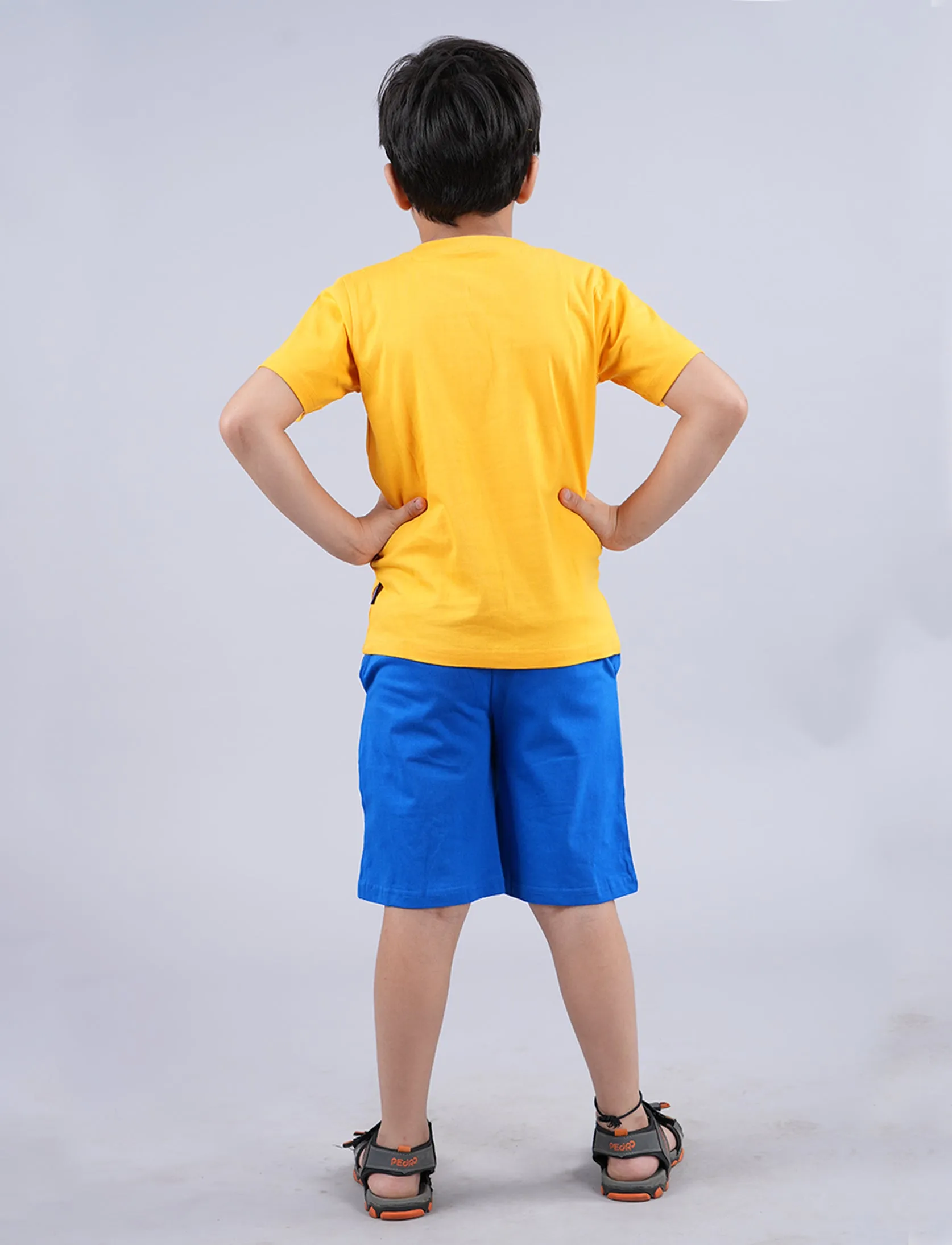 Boys Printed Tee & Knit Shorts Set