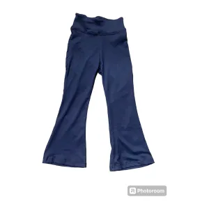 brush navy cotton flare legging