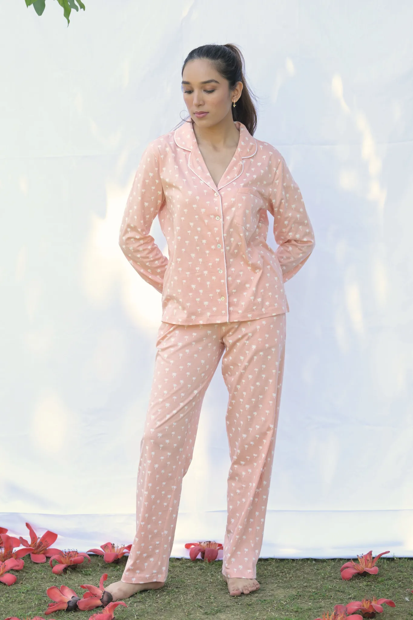 Cosy cocoon PJ  Blue Polka Dot (bottom)
