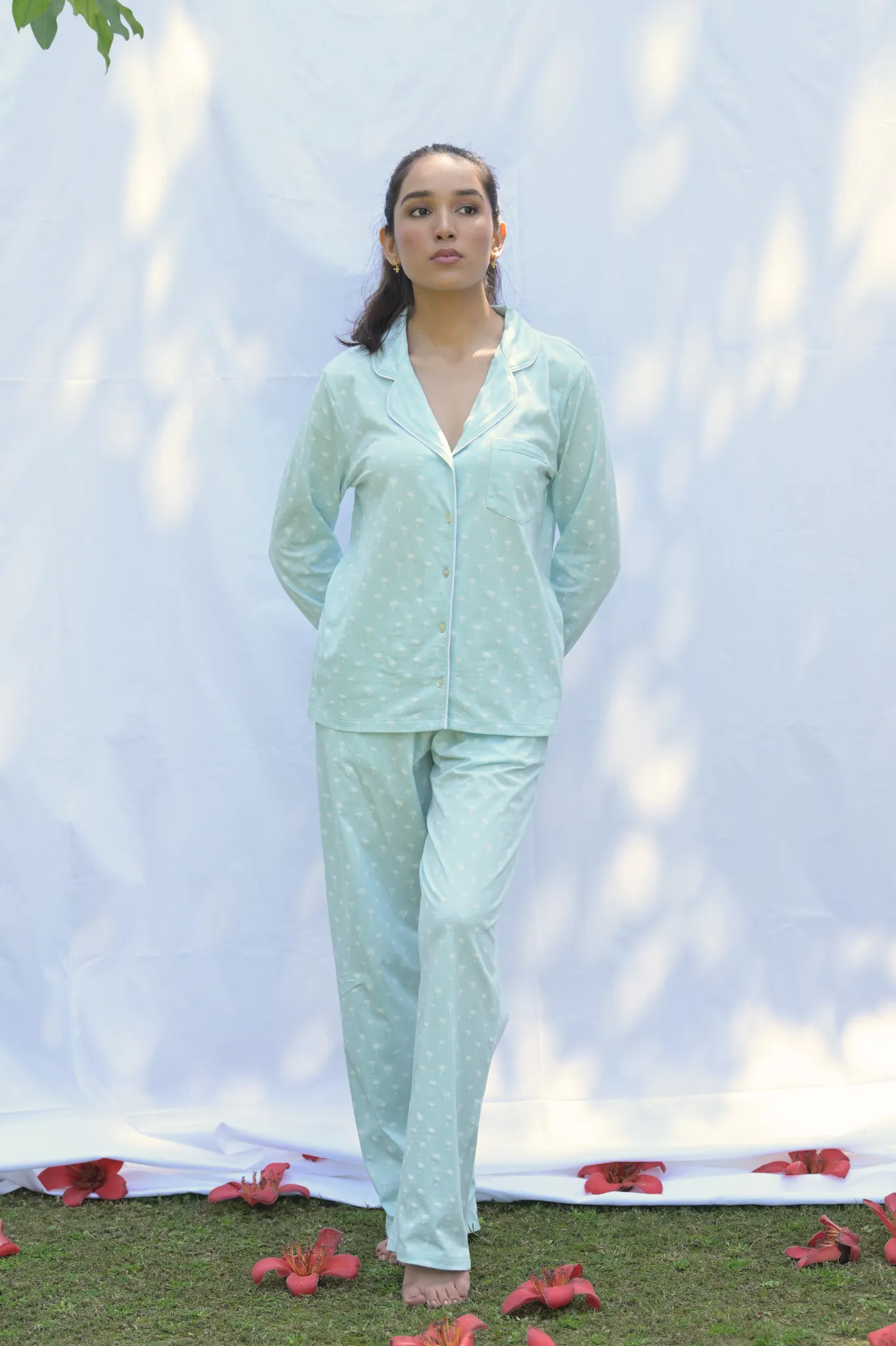 Cosy cocoon PJ  Blue Polka Dot (bottom)