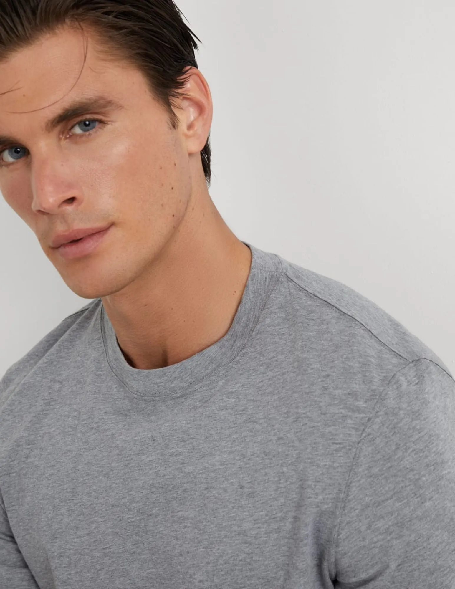 Cotton Jersey Basic Fit Crewneck T-Shirt | Grey