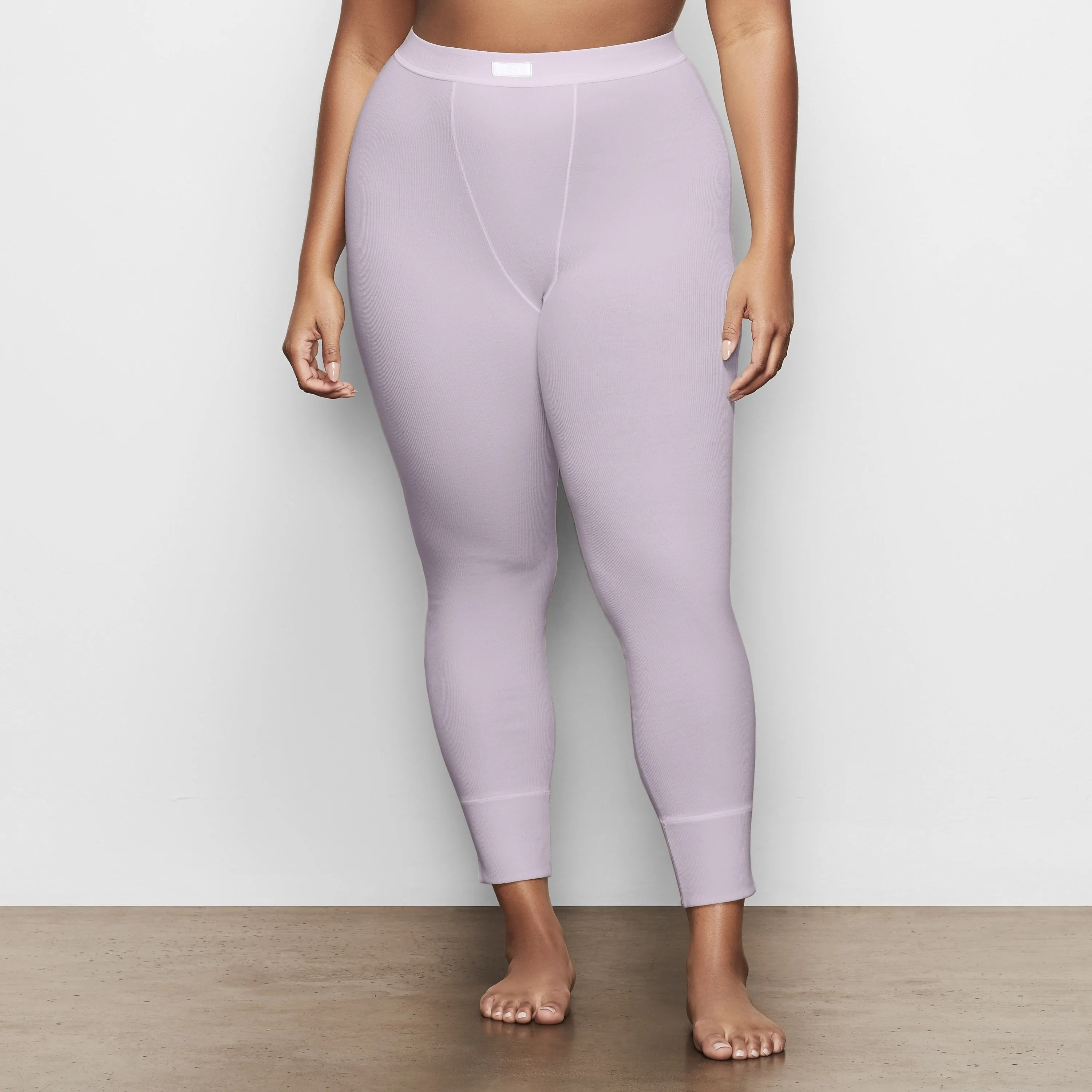 COTTON RIB THERMAL LEGGING | IRIS MICA