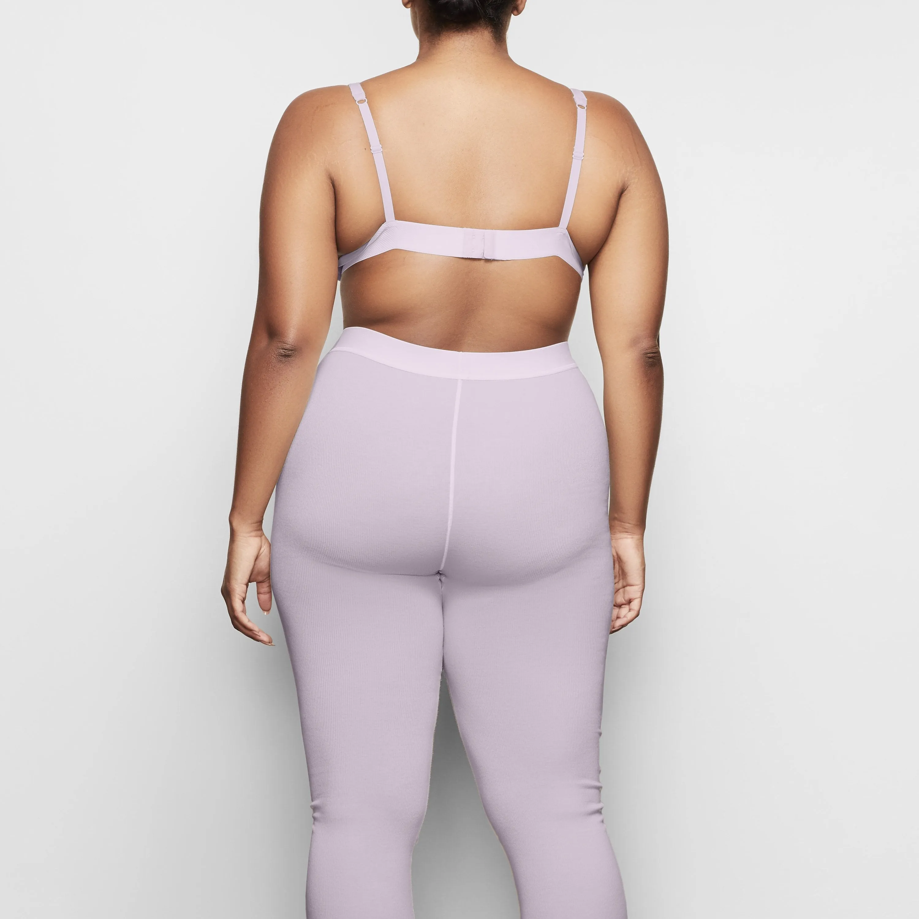 COTTON RIB THERMAL LEGGING | IRIS MICA