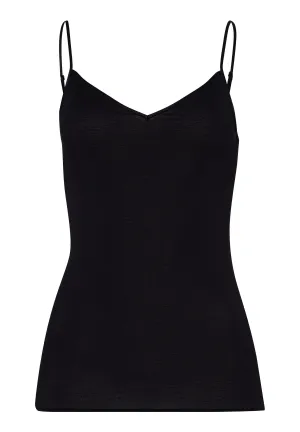 Cotton Seamless Cotton V-Neck Camisole | Black 71601-019