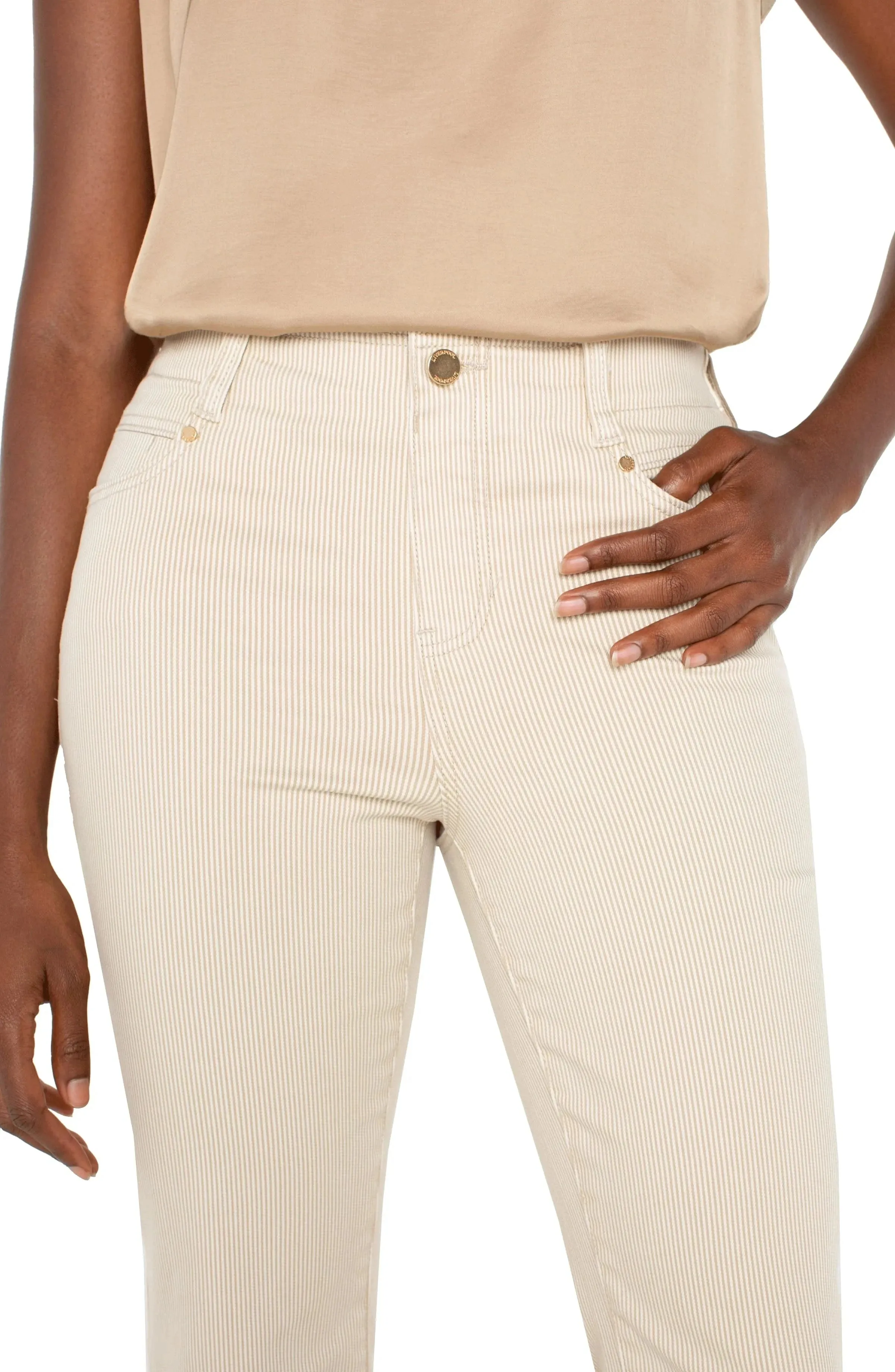 CUPPUCCINO GIA GLIDER CROP FLARE WITH BACK PLEAT