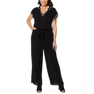 Curations Women's Wide Leg Crinkle Gauze Jumpsuit