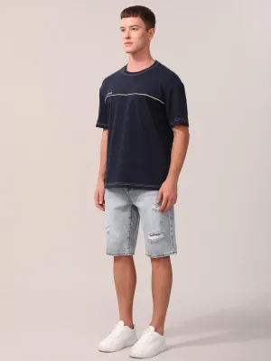 Distressed Denim Shorts