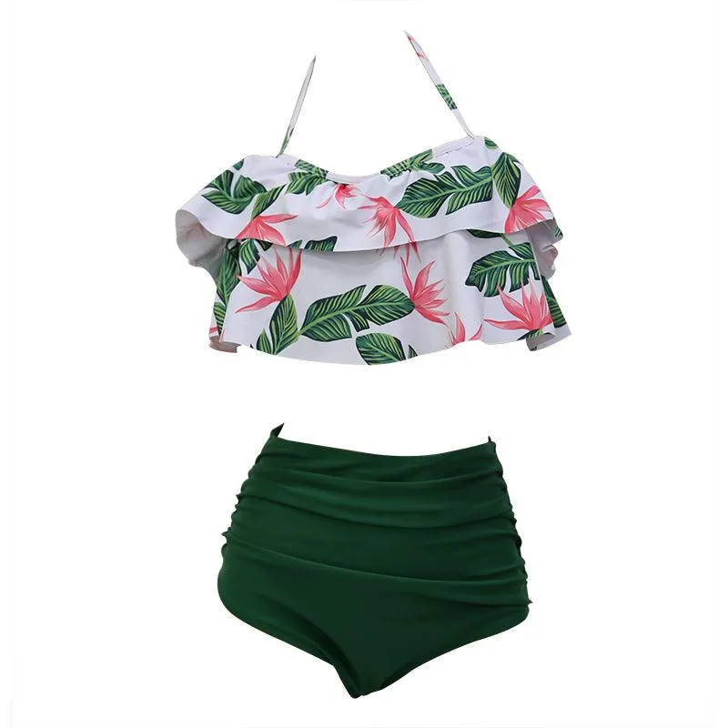 DOUBLE-RUFFLE DOUBLE-TROUBLE TWO-PIECE SWIMSUIT