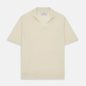 Ecru Merino Wool Roland Polo Shirt