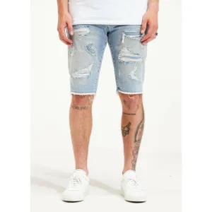 Embellish Light Blue Sunset Ripped Shorts (EMBSP222-105)