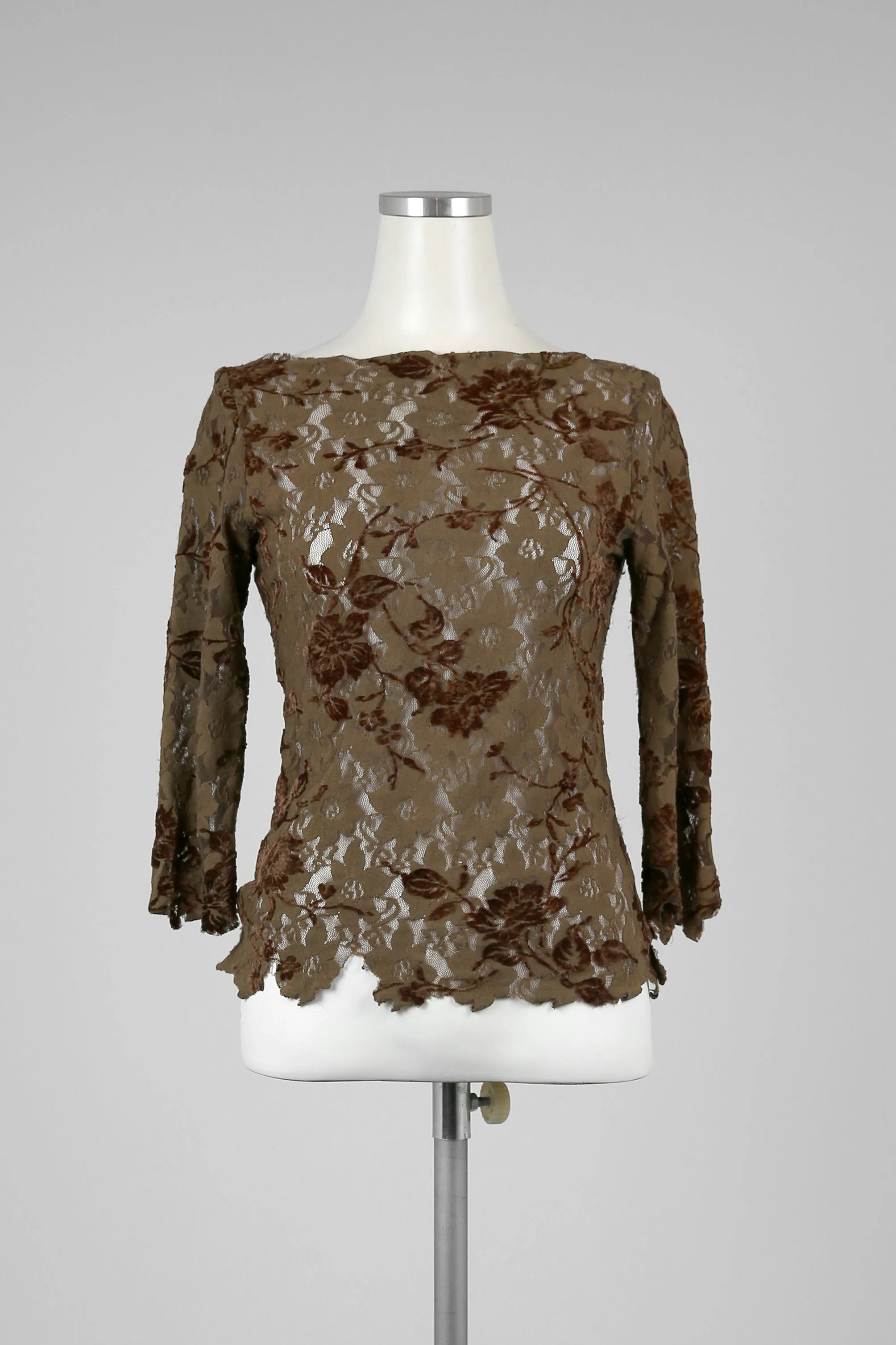 Floral Lace Velvet Top