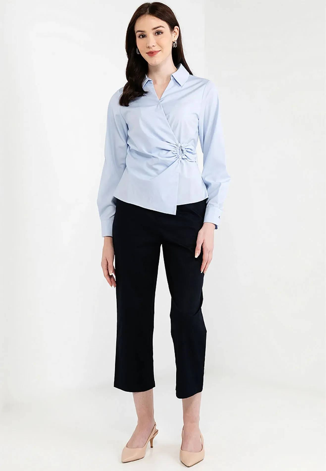 Front Pleated Straight Pants