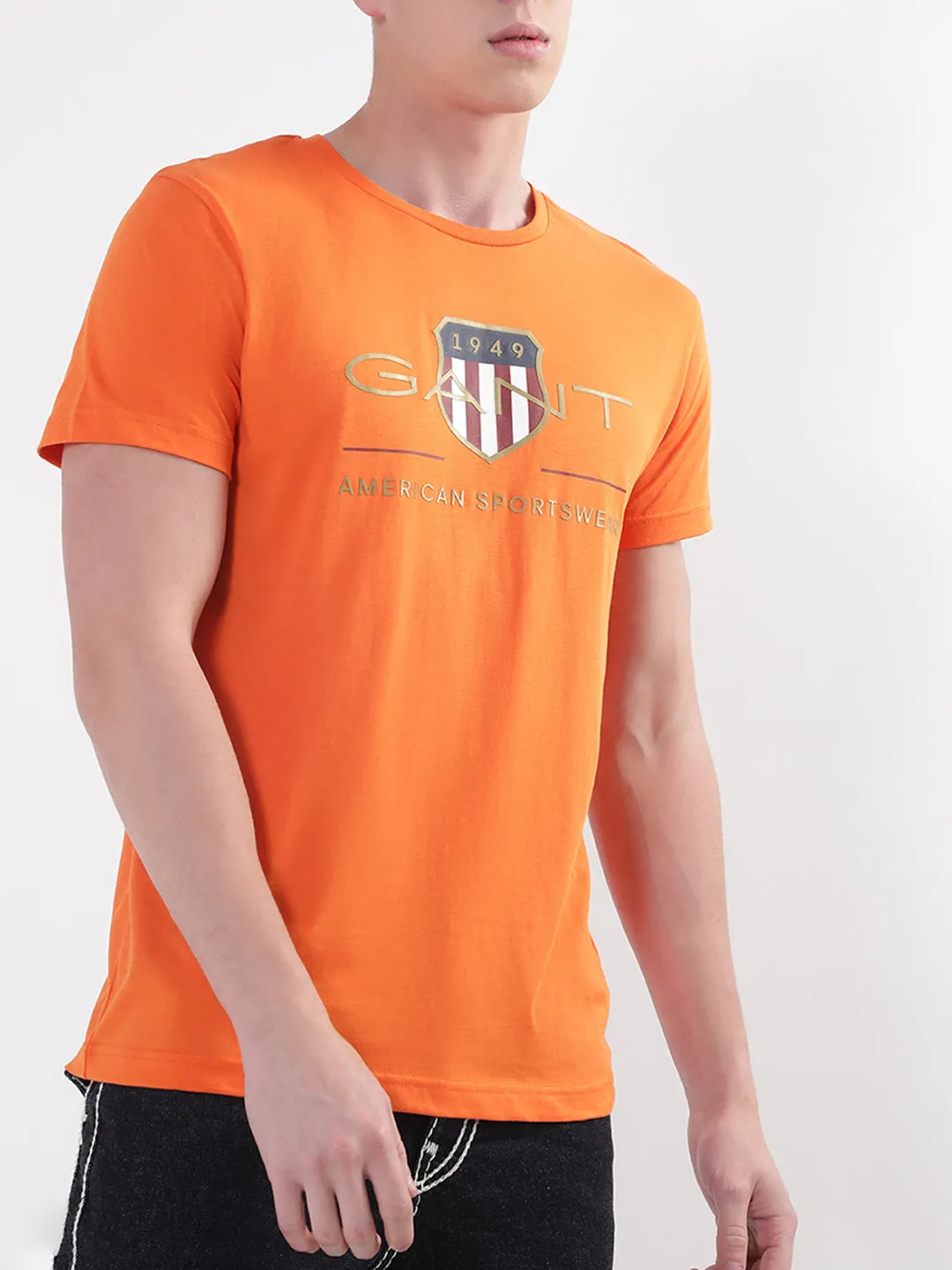 Gant Orange Archive Shield Logo Regular Fit T-Shirt