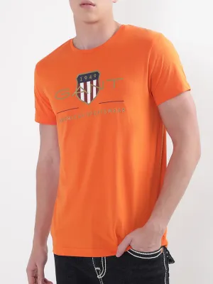 Gant Orange Archive Shield Logo Regular Fit T-Shirt