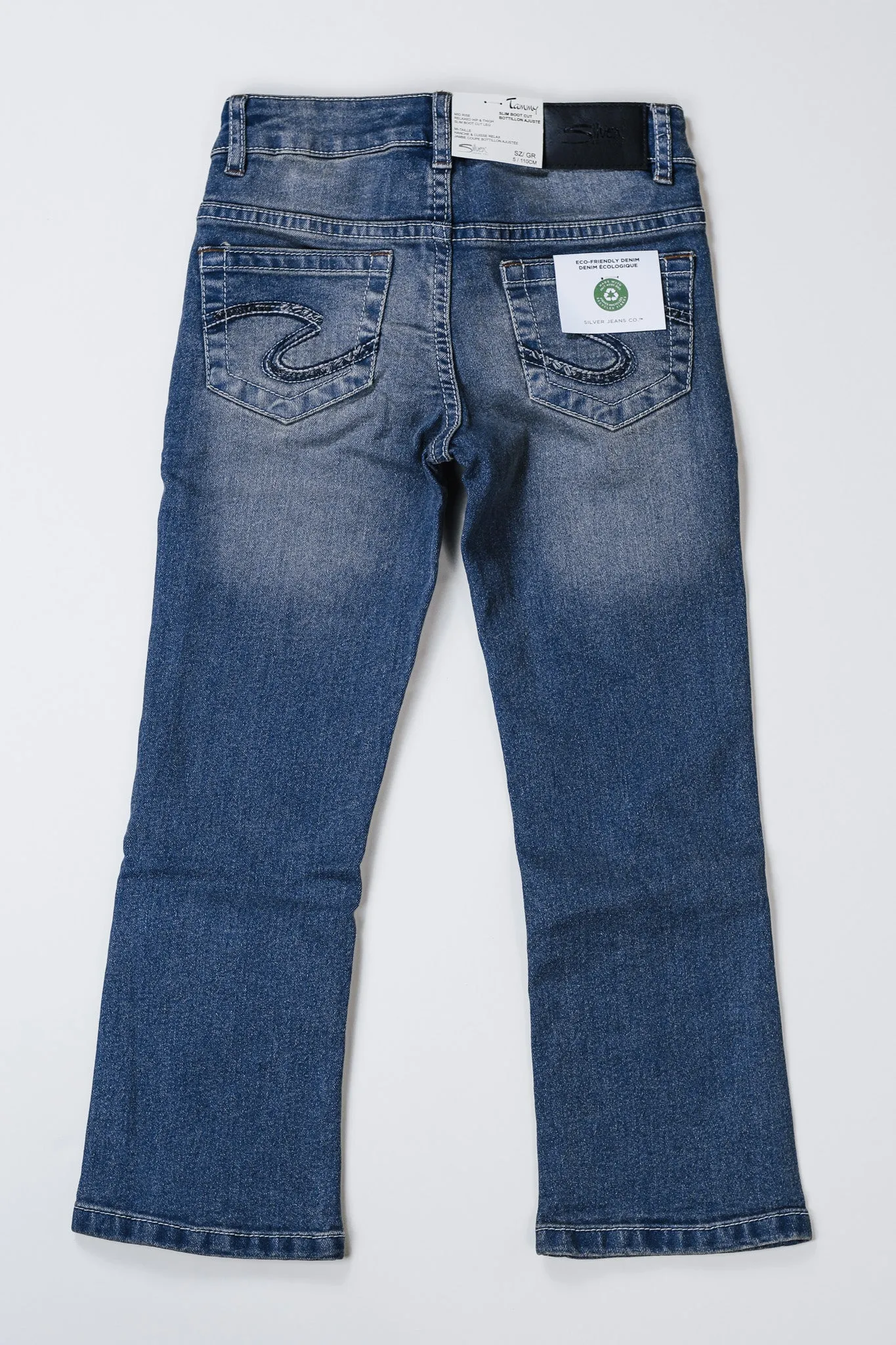 Girls Dark Wash Bootcut Silver Jeans
