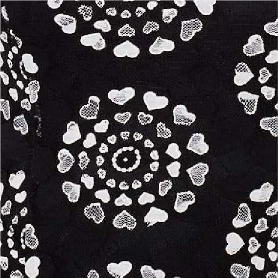 Heart Print 3/4 Sleeve Shift Dress