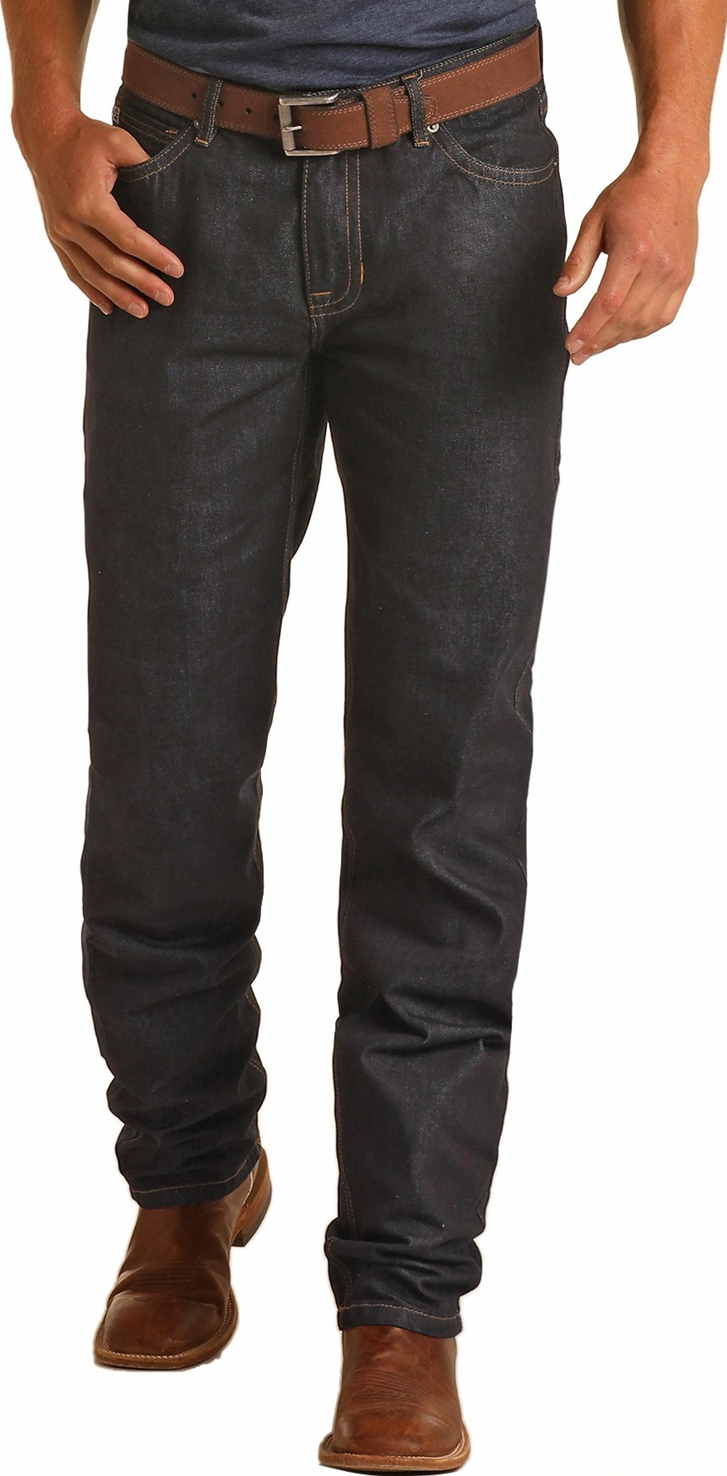 Hooey by Rock & Roll Cowboy Men's Reflex Double Barrel Relaxed Fit Stackable Bootcut Jean MTB3565