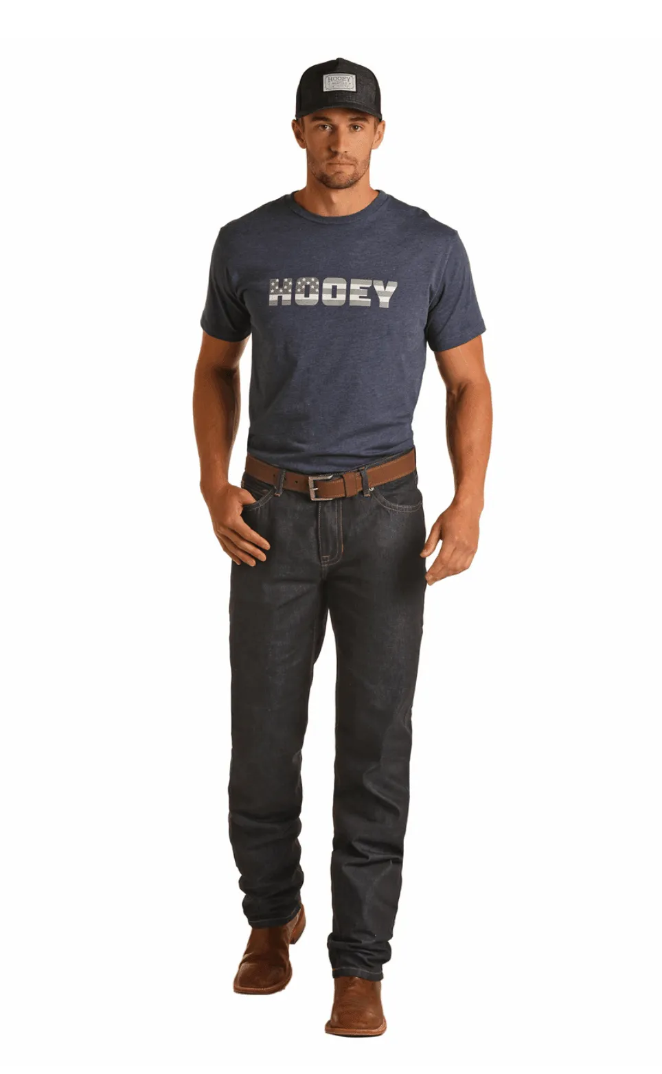 Hooey by Rock & Roll Cowboy Men's Reflex Double Barrel Relaxed Fit Stackable Bootcut Jean MTB3565