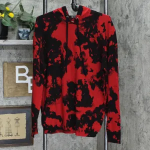 Inc International Concepts Tie-Dye Cashmere Blend Sweater Hoodie Red Wash XL