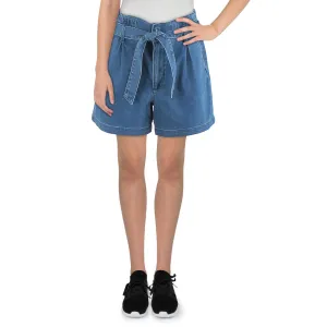 Jag Jeans Womens High-Rise Pleated Denim Shorts