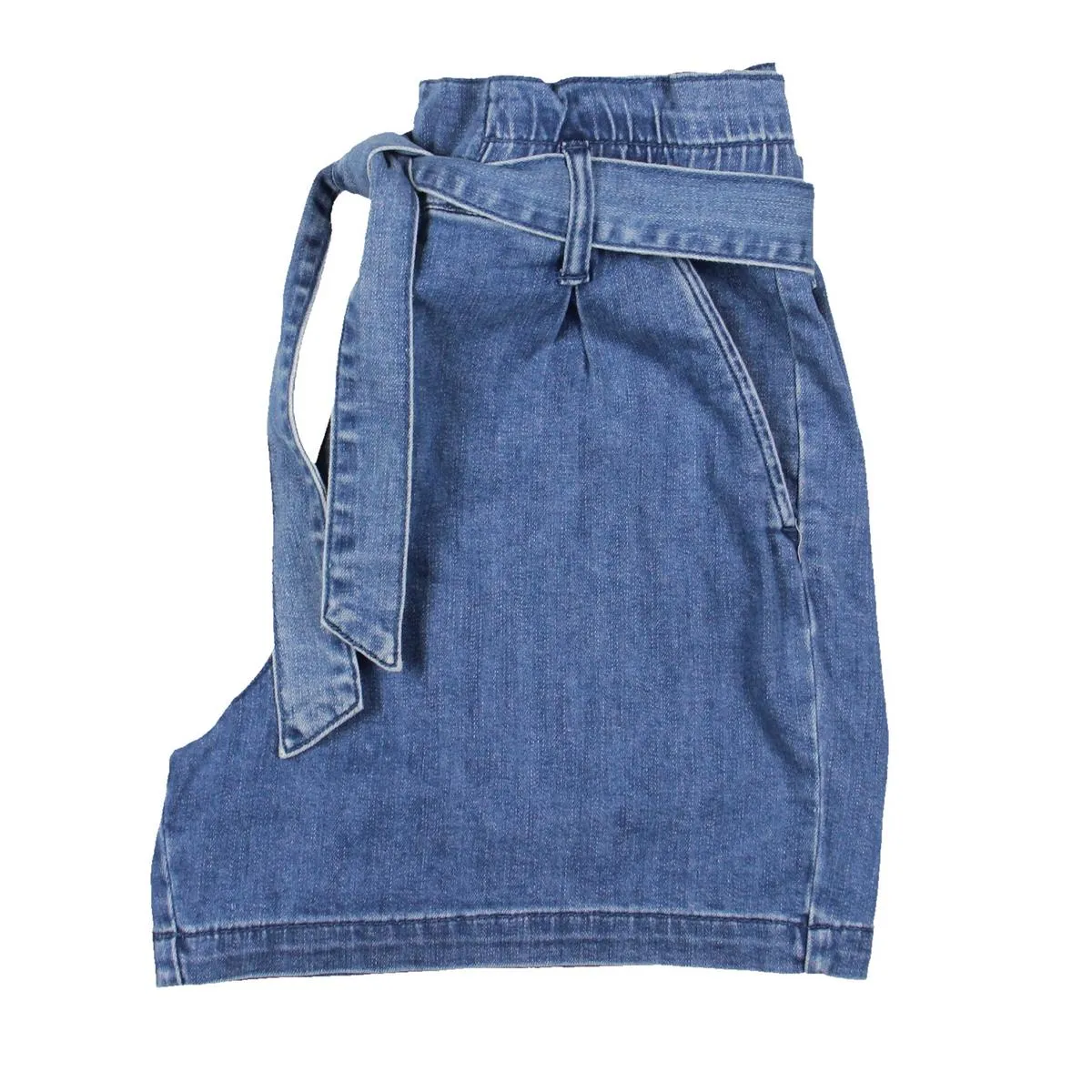 Jag Jeans Womens High-Rise Pleated Denim Shorts