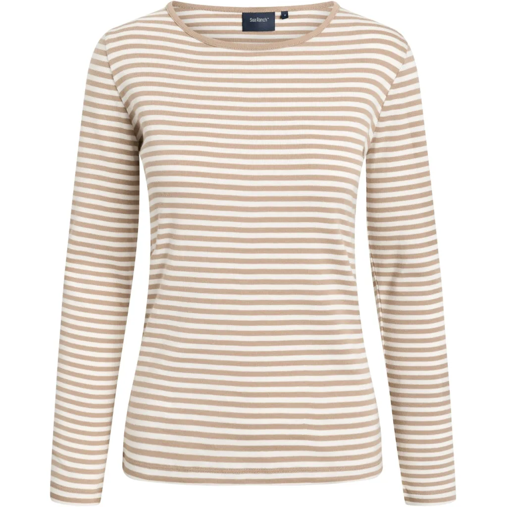 Josefine Long Sleeve T-shirt - Camel / Pearl