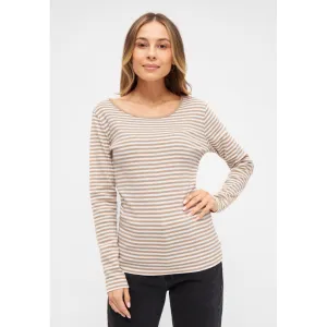 Josefine Long Sleeve T-shirt - Camel / Pearl