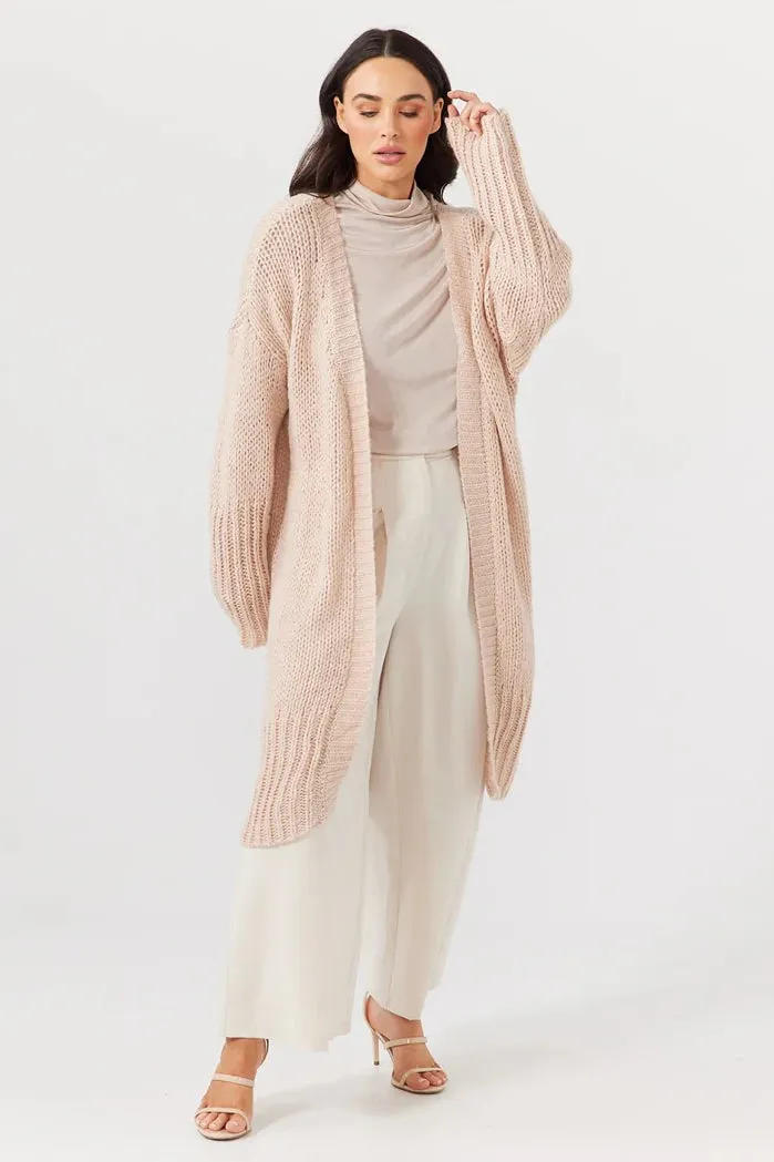 Long Cabin Cardi in Blush
