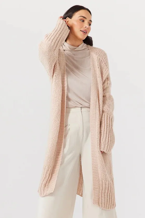 Long Cabin Cardi in Blush