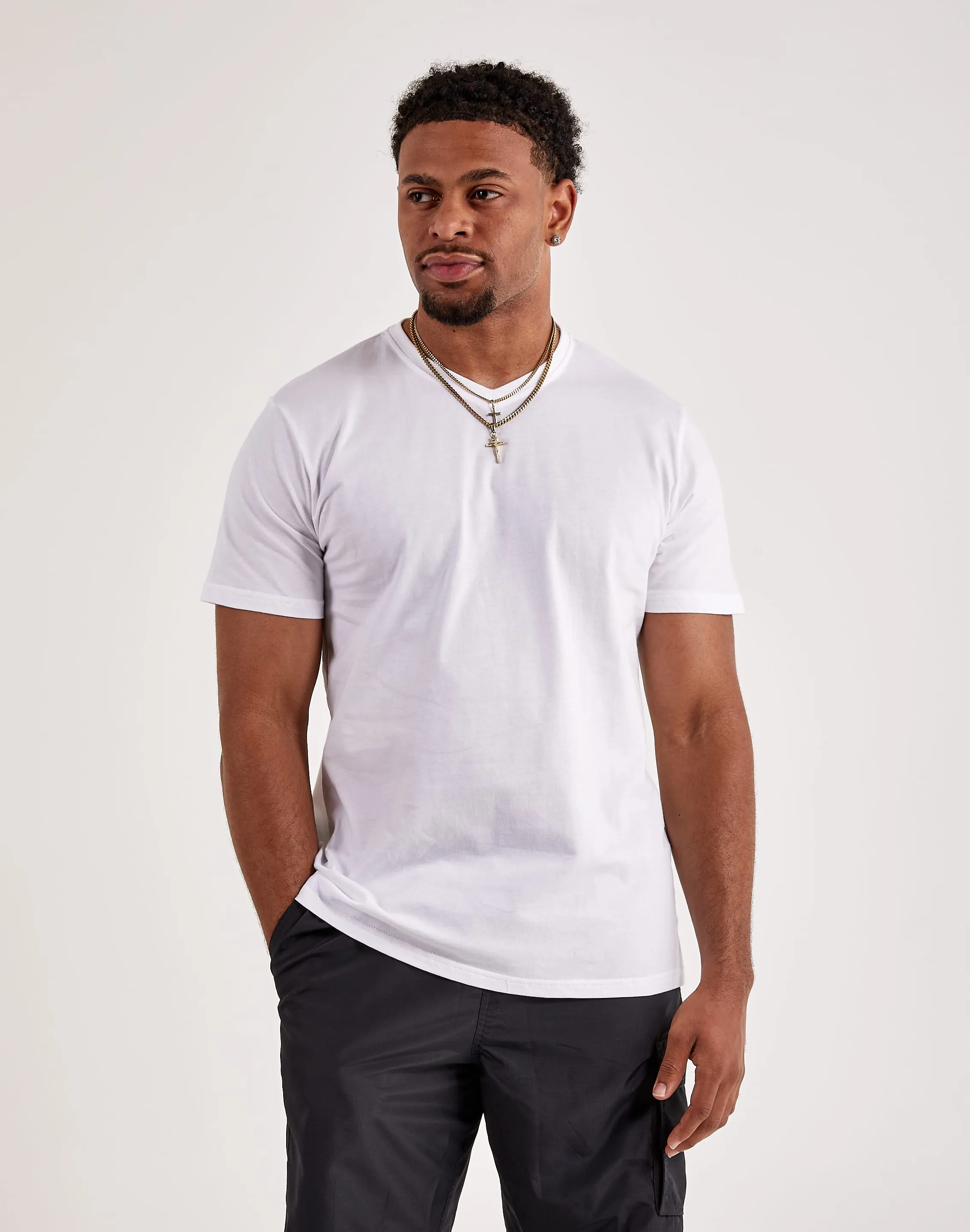 Luxe T Fitted V-Neck Tee