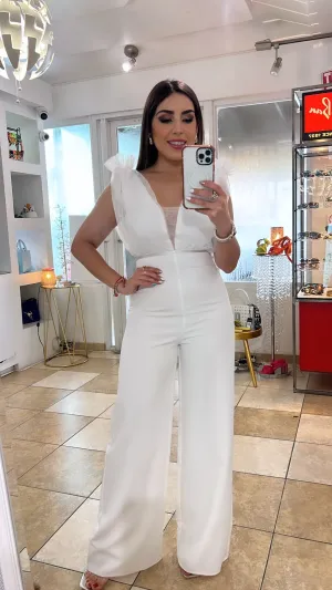 Mesh Wide Leg Jumpsuit
