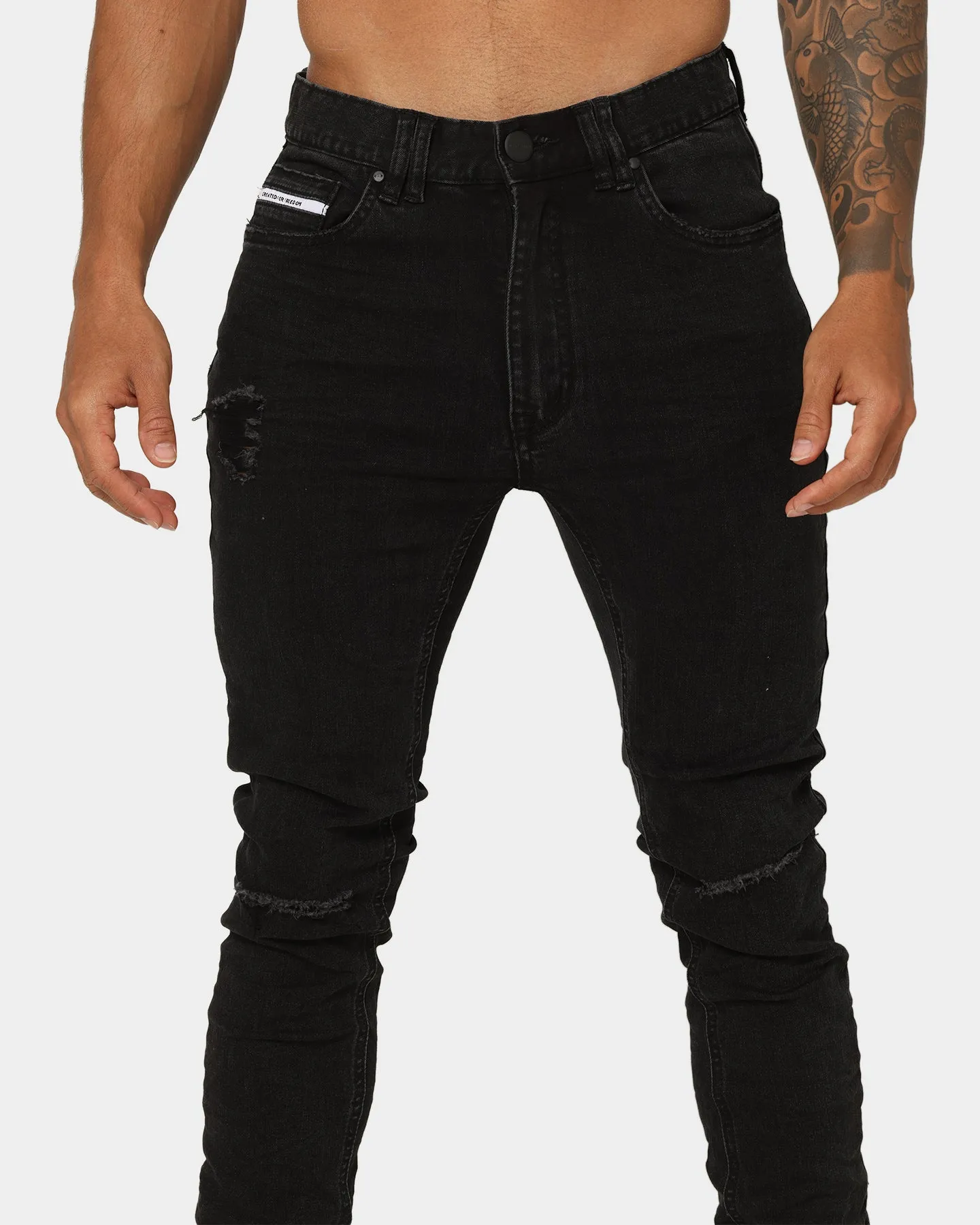 Nena And Pasadena Tyler Super Skinny Fit Jeans Vintage Black