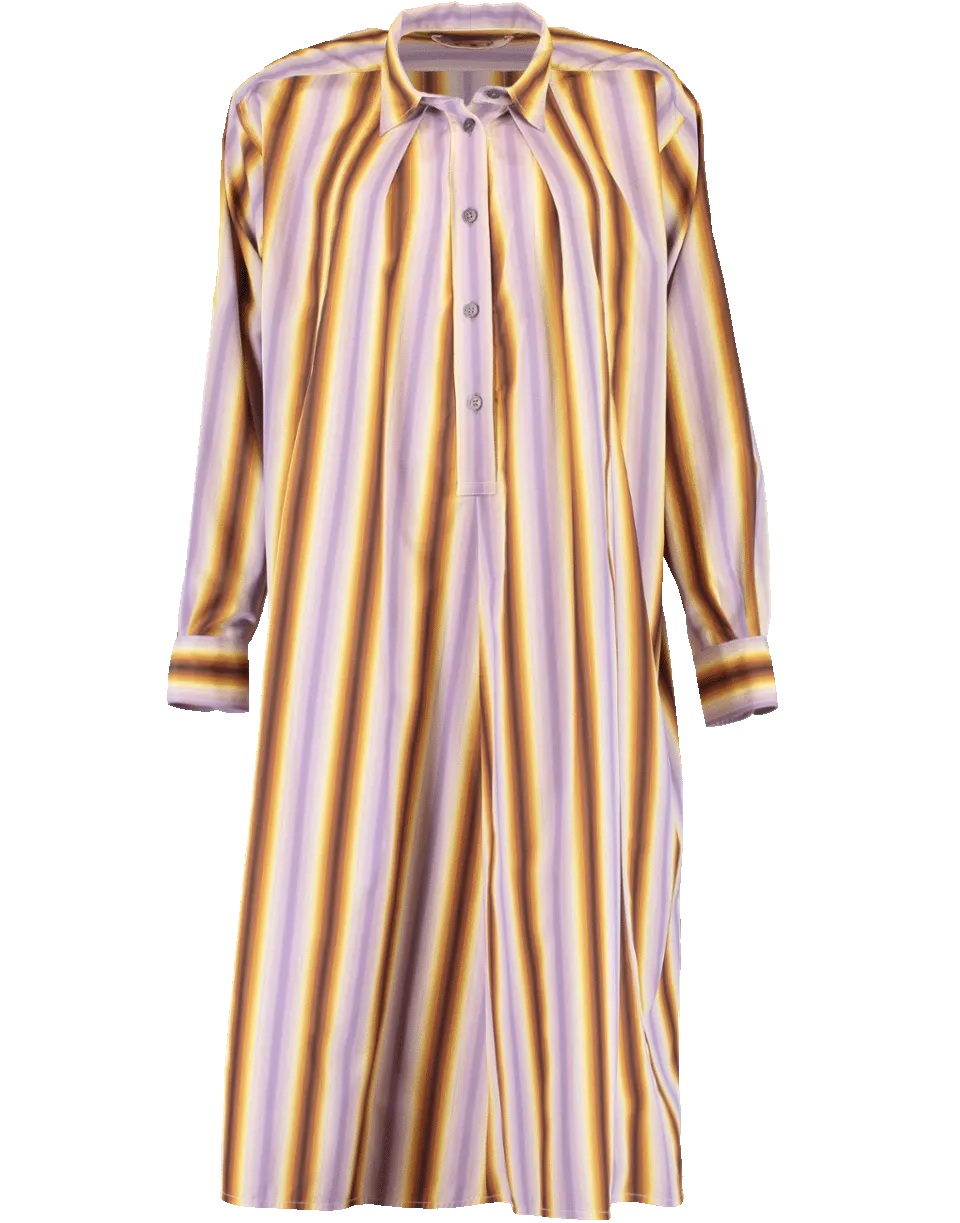 Oversized Stripe Shirt Dress