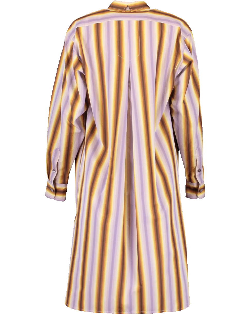 Oversized Stripe Shirt Dress