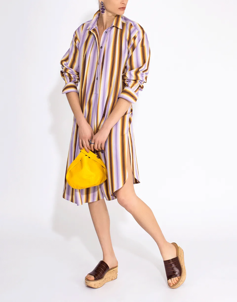 Oversized Stripe Shirt Dress