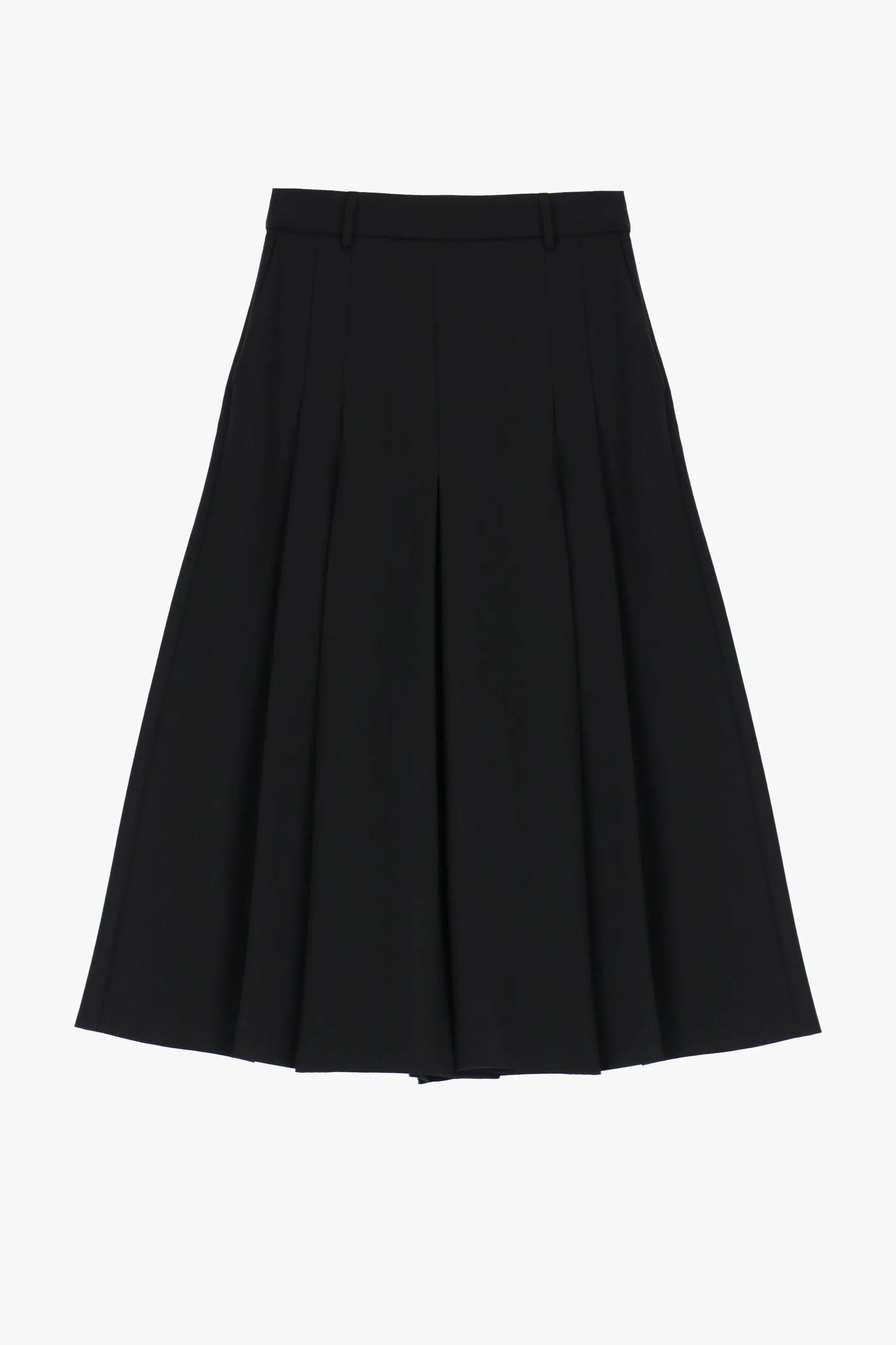 Pleated Cropped Trousers