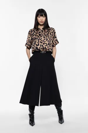 Pleated Cropped Trousers