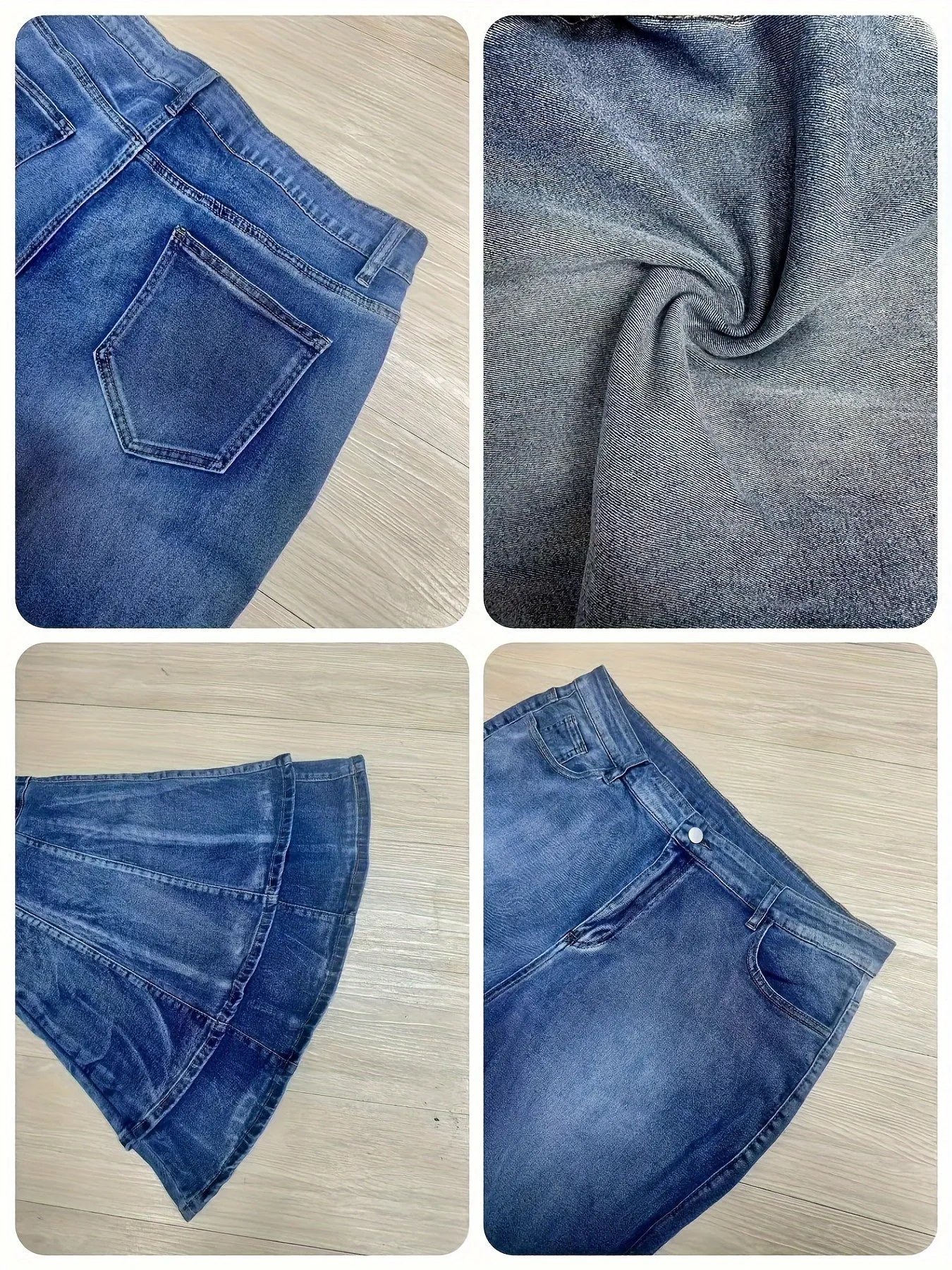Plus Size Fly High Rise High Stretchy Jeans